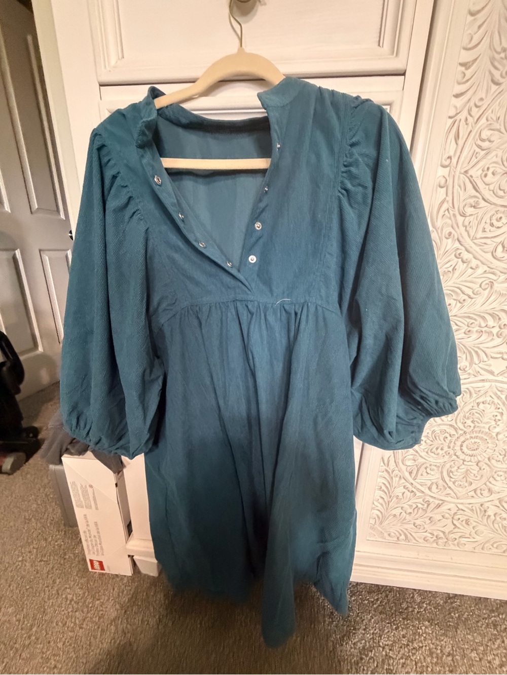 Women’s Teal Peasant Blouse - Teal Casual Top